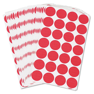 Universal® Self-adhesive Removable Color-coding Labels, 0.75" Dia., Red, 28-sheet, 36 Sheets-pack freeshipping - TVN Wholesale